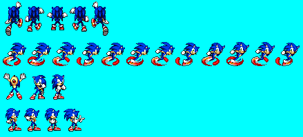 Sonic Advance-styled forward facing sprites