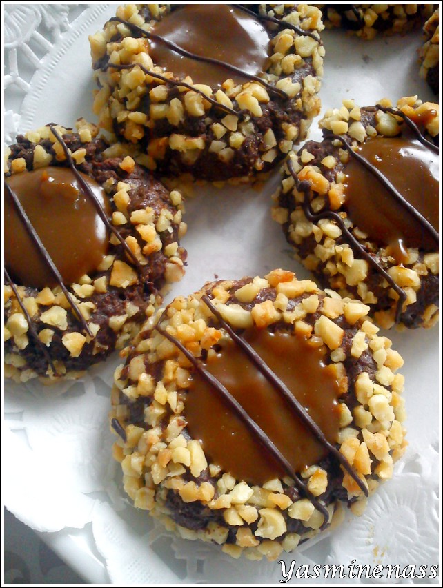 Recette des cookies chocolat caramel cacahuètes 
