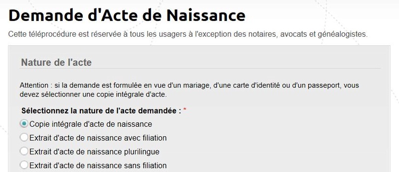 Acte De Naissance Avec Mention Marginale=copie Integrale?