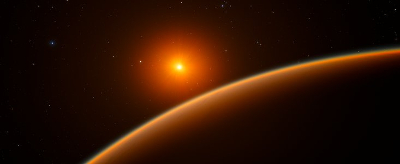 Vue d’artiste de l’exoplanète de type super-Terre baptisée LHS 1140b