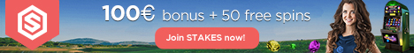 Stakes Casino $/€100 Welcome Bonus + 50 Free Spins