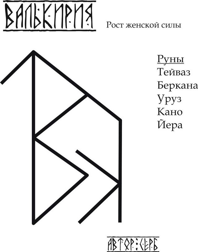 Беркана как правильно рисовать